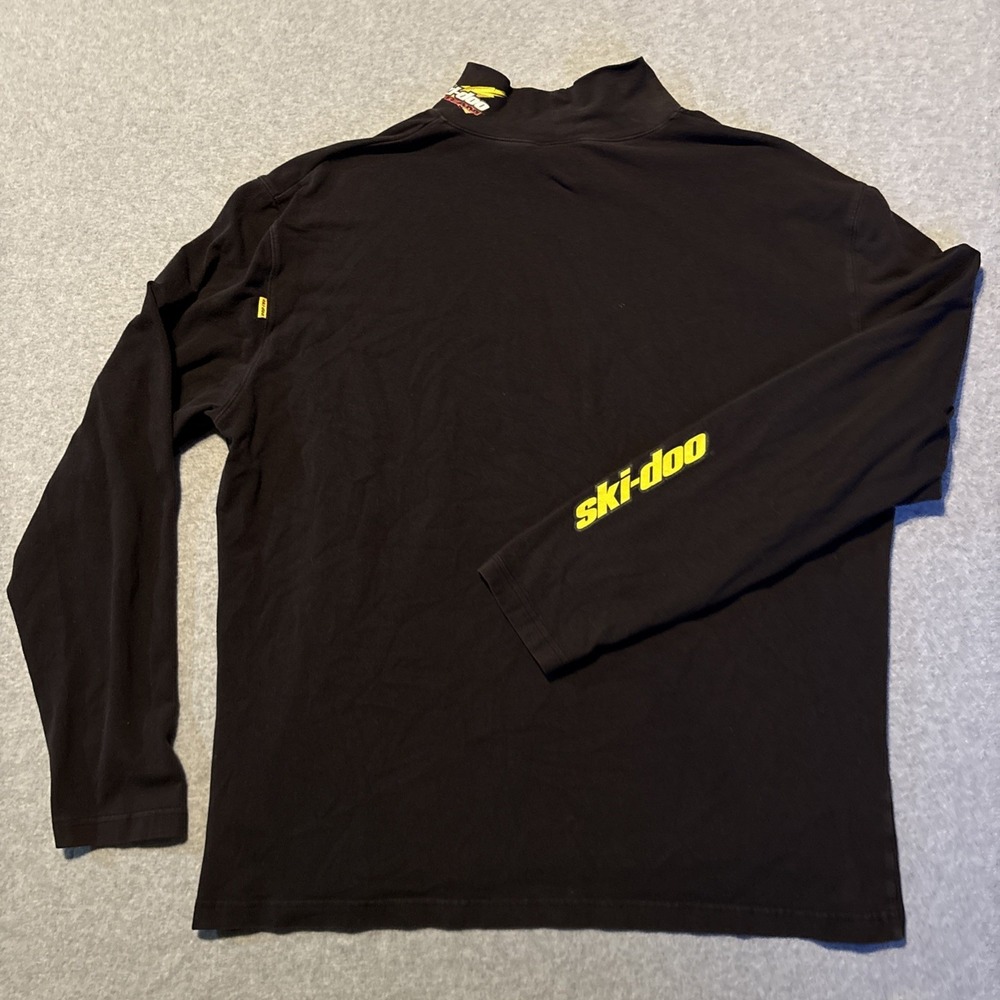 SKI DOO TEAM Turtle Neck Base Layer Men's Medium Black Vintage 1990s Bombardier